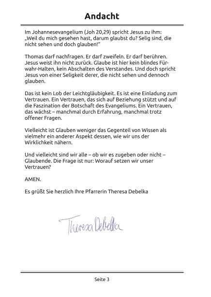 Andacht 2