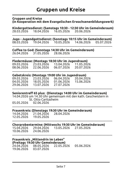 Gruppen und Kreise