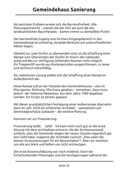 Gemeindehaus Sanierung 2