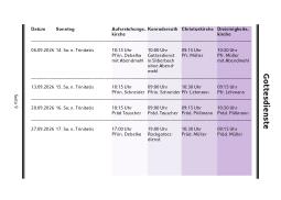 Gottesdienste 2